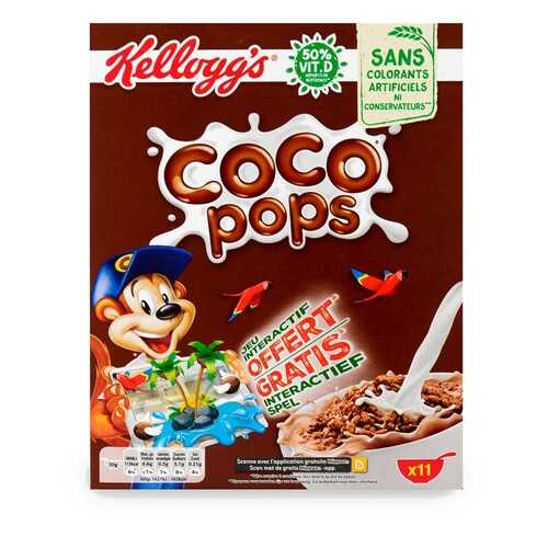 Готовый завтрак Coco Pops шоколадные шарики, Kellogg's, 375/400 г, Франция в ВкусВилл