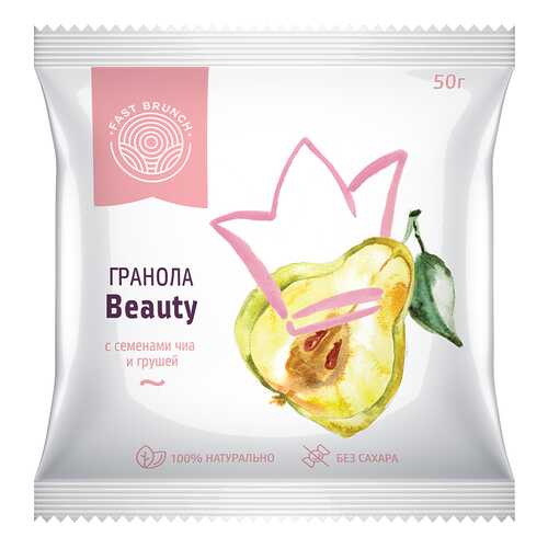 Гранола Fastbrunch Beaut с семенами чиа и грушей 3 саше в ВкусВилл