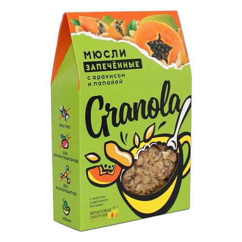 Гранола Фруктовая Энергия с арахисом и папайей в ВкусВилл