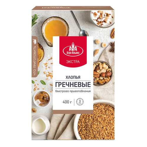 Хлопья Агро-Альянс Экстра Гречневые, 400 гр в ВкусВилл
