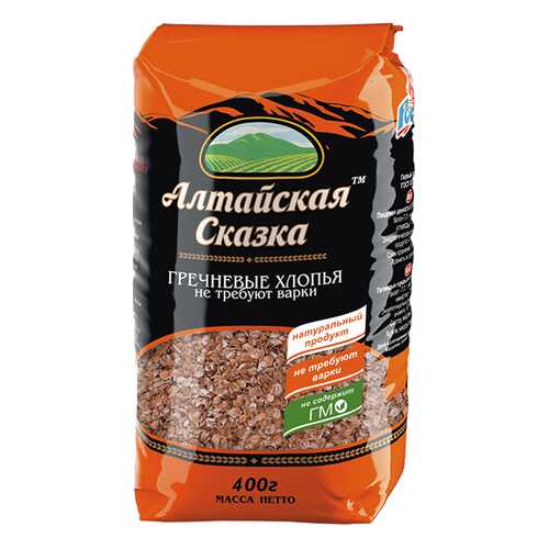 Хлопья Алтайская сказка гречневые 400 г в ВкусВилл