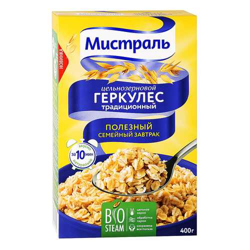 Хлопья Мистраль геркулес традиционный 400 г в ВкусВилл