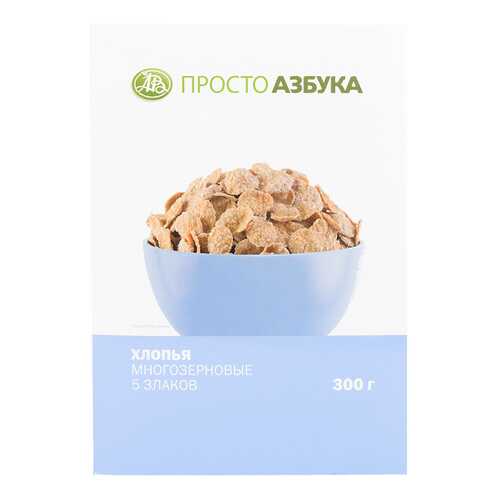 Хлопья мультизерновые Просто Азбука 5 злаков 300 г в ВкусВилл