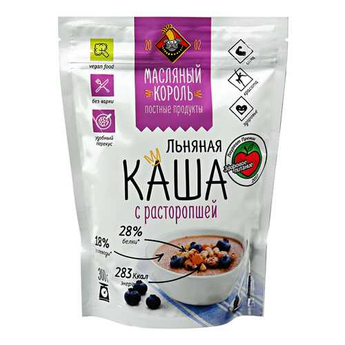 Каша льняная Масляный Король с расторопшей 300 г в ВкусВилл