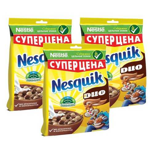 Nesquik Duo вкус белого и темного шоколада 3*250 г в ВкусВилл