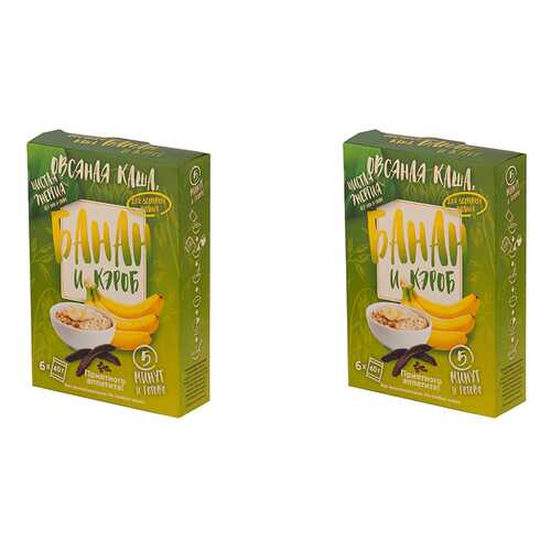 Овсяная каша с бананом и кэробом б/п -2 Ricos 480 г в ВкусВилл