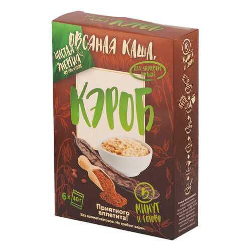 Овсяные каша с кэробом Ricos в пакетиках 6*40 г в ВкусВилл