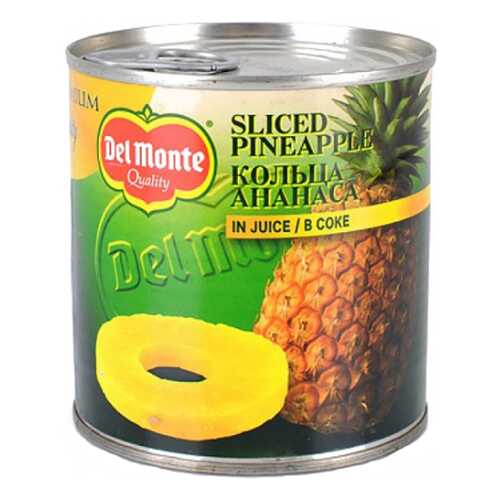 Ананас Del Monte кольца в соке 435 г в ВкусВилл
