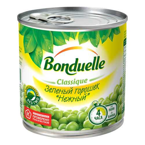 Горошек Bonduelle зелёный консервированный 400 г Россия в ВкусВилл