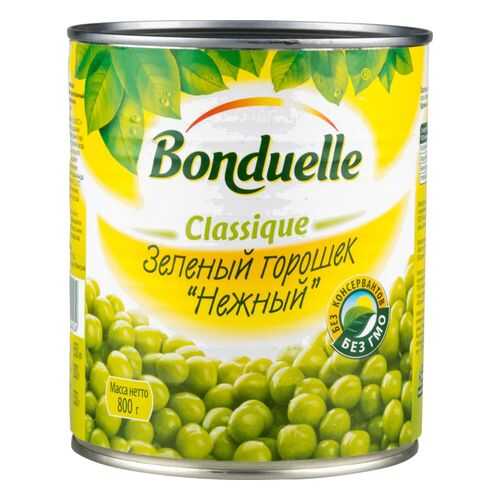Горошек зеленый Bonduelle classique нежный 800 г в ВкусВилл