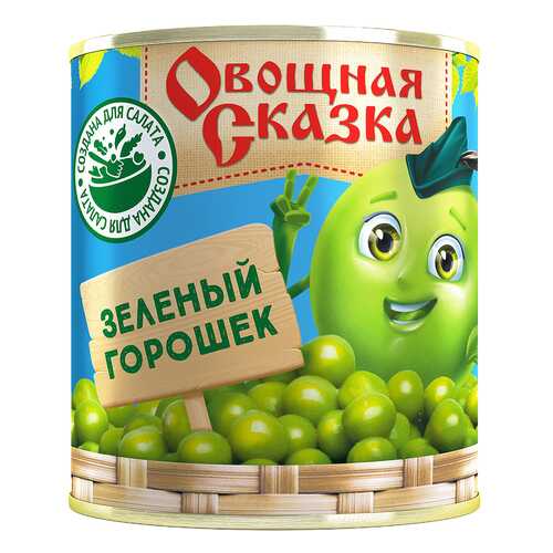 Горошек зеленый Овощная сказка 310 г в ВкусВилл