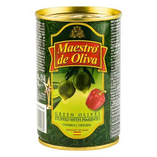 Оливки Maestro de Oliva с перцем 300 г в ВкусВилл