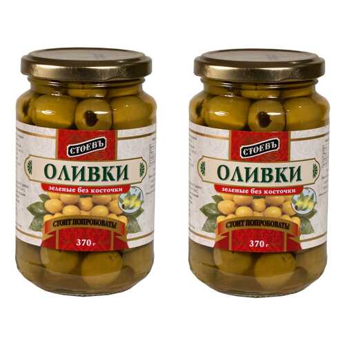 Оливки Стоевъ без косточки 370 г 2 шт в ВкусВилл
