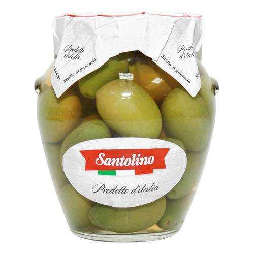 Оливки зелёные Santolino гигант, без косточки в ВкусВилл
