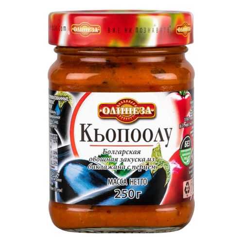 Овощная закуска Олинеза из баклажана с перцем кьопоолу 250 г в ВкусВилл