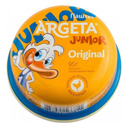 Паштет Argeta junior original куриный 95 г в ВкусВилл