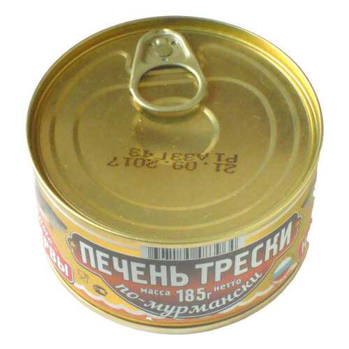 Печень трески Вкусные консервы по-мурмански 185 г в ВкусВилл