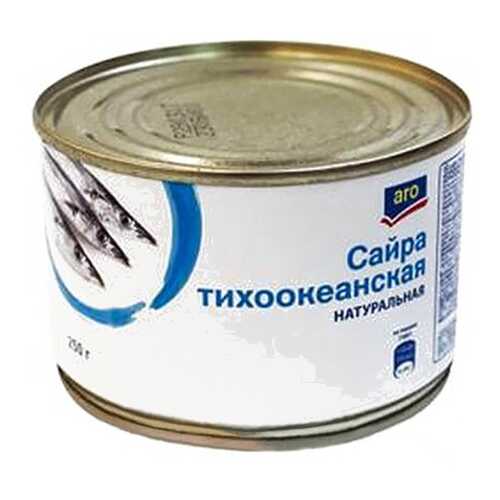 Сайра Aro тихоокеанская натуральная с добавлением масла 250 г в ВкусВилл