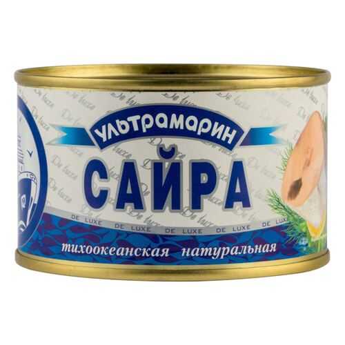Сайра тихоокеанская Ультрамарин натуральная 240 г в ВкусВилл