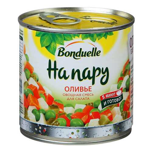 Смесь Bonduelle на пару овощная для салата оливье консервированная 310 г в ВкусВилл