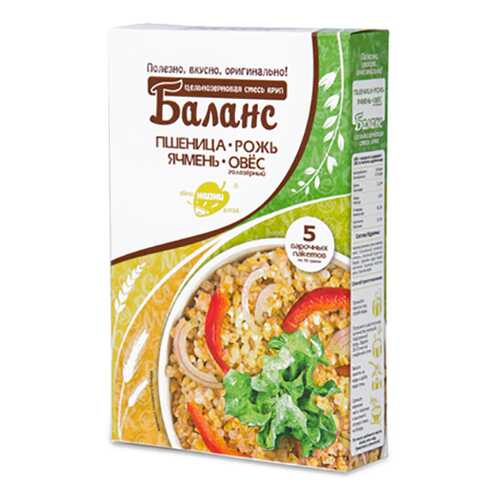 Цельнорезанная смесь круп Образ жизни баланс 350 г в ВкусВилл