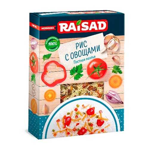 Гарнир Raisad Рис с овощами Постная Паэлья 200г в ВкусВилл