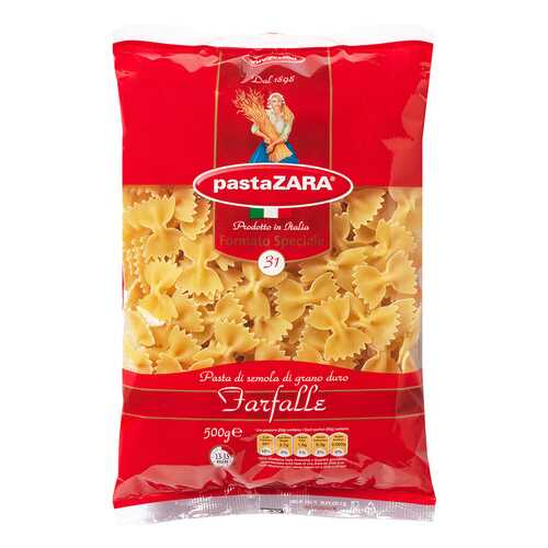 Макаронные изделия PastaZara farfalle 500 г в ВкусВилл
