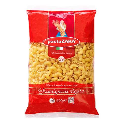 Макароны Pasta Zara №27 рожок рифленый маленький 500 г в ВкусВилл