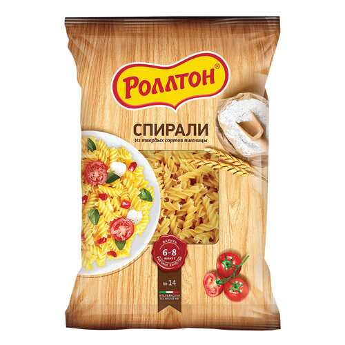 Макароны Роллтон спирали 400 г в ВкусВилл