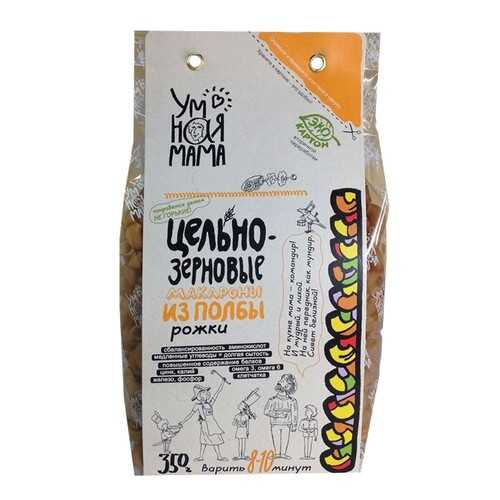 Макароны Умная мама цельнозерновые из полбы рожки в ВкусВилл
