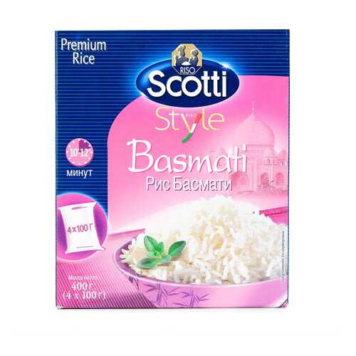 Рис Riso Scotti Басмати в варочных пакетиках 4 шт 100 г в ВкусВилл