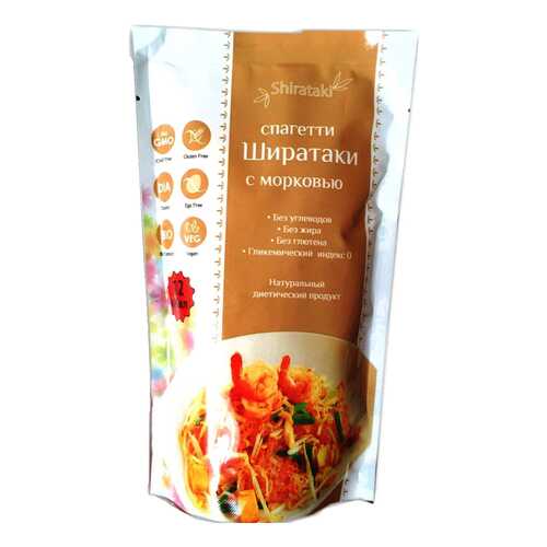Спагетти Ширатаки с морковью 340 г в ВкусВилл