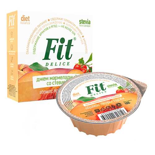 Джем мармелад со стевией Fit Parad абрикос персик годжи в ВкусВилл