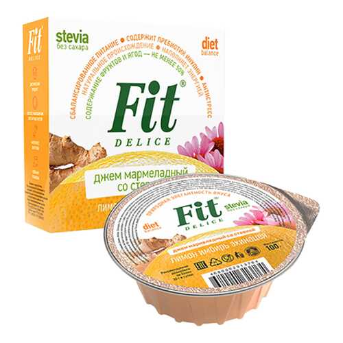 Джем мармелад со стевией Fit Parad лимон имбирь эхинацея в ВкусВилл
