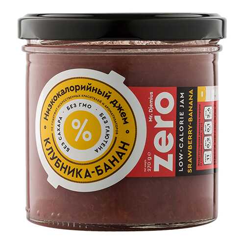 Джем Mr. Djemius ZERO 270 г клубника, банан в ВкусВилл