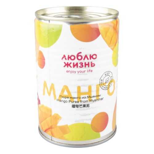 Пюре манго Люблю жизнь из мьянмы 450 г в ВкусВилл