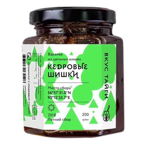 Варенье Вкус тайги из кедровых шишек 200 г в ВкусВилл