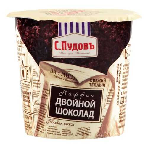 Маффин двойной шоколад за 1 минуту С.Пудовъ 70 г в ВкусВилл