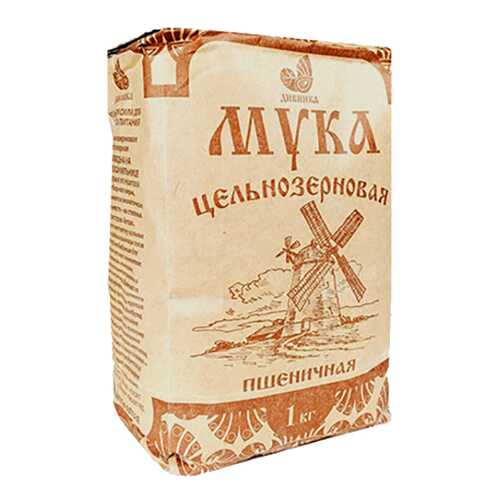Мука Дивинка пшеничная обойная цельнозерновая 1 кг в ВкусВилл