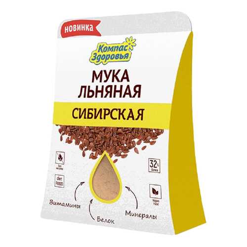 Мука льняная Компас Здоровья сибирская 200 г в ВкусВилл
