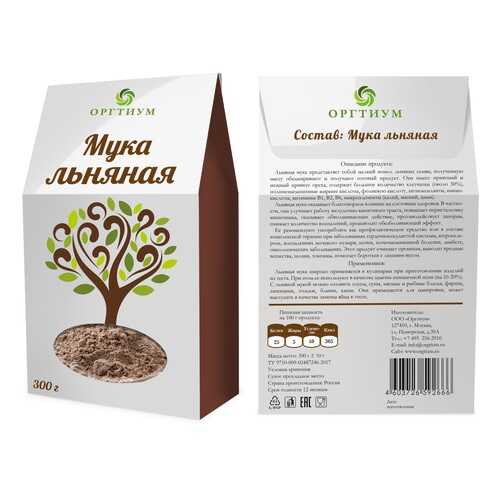 Мука льняная Оргтиум экологическая 300 г в ВкусВилл