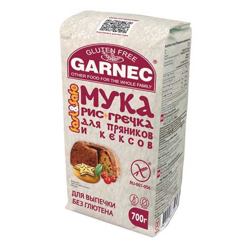 Мука Рис+Гречка для пряников и кексов, без глютена Гарнец 700 г в ВкусВилл