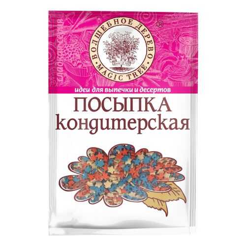Посыпка кондитерская Волшебное дерево звездочки 40 г в ВкусВилл