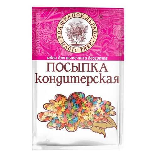 Посыпка кондитерская Волшебное дерево звезды разноцветные 40 г в ВкусВилл