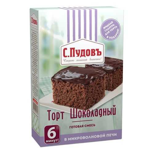 Торт шоколадный в микроволновке, 6 минут С.Пудовъ 290 г в ВкусВилл