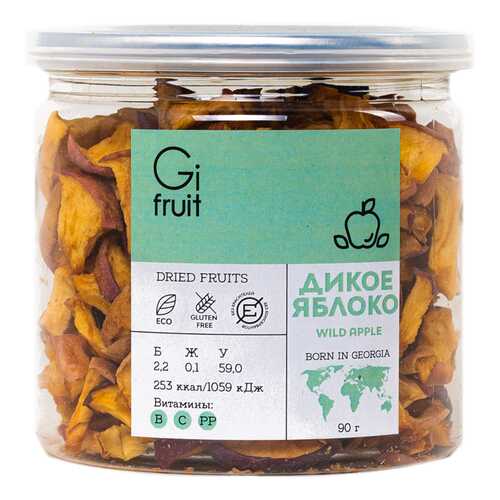 Сушеное дикое яблоко GIFRUIT 90 г в ВкусВилл