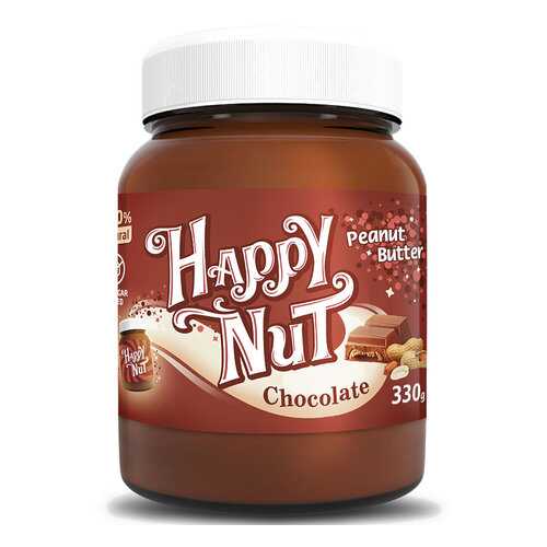 Арахисовая паста Happy nut с темным шоколадом 330 г в ВкусВилл