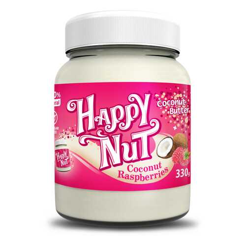 Кокосовая паста с малиной Happy Nut Coconut Raspberries 330г в ВкусВилл