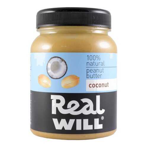 Паста арахисовая Real Will с кокосом 330 г в ВкусВилл