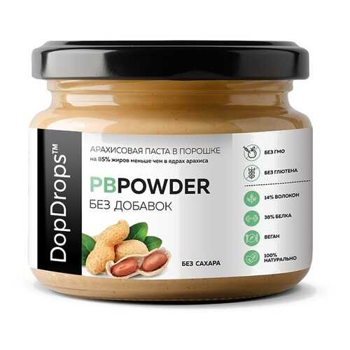Паста Арахисовая в порошке DopDrops PBPowder высокобелковая 120 г в ВкусВилл